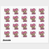 Sticker Carré Yorkie (Feuille)