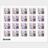 Sticker Carré Yorkie Poo (Feuille)