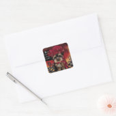 STICKER CARRÉ YORKIE POO      (Enveloppe)