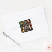 STICKER CARRÉ YORKIE POO (Enveloppe)