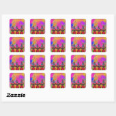 Sticker Carré Yorkie Poo (Feuille)