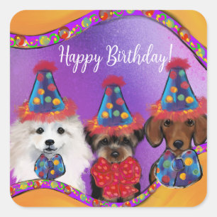 Sticker Carré Yorkie Poo 
