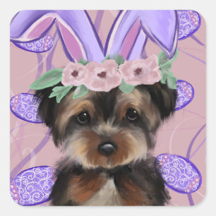Sticker Carré  Yorkie Poo         