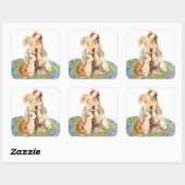 Sticker Carré Yorkshire terrier 2012 (Feuille)