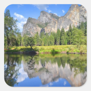 Sticker Carré Yosemite Reflection