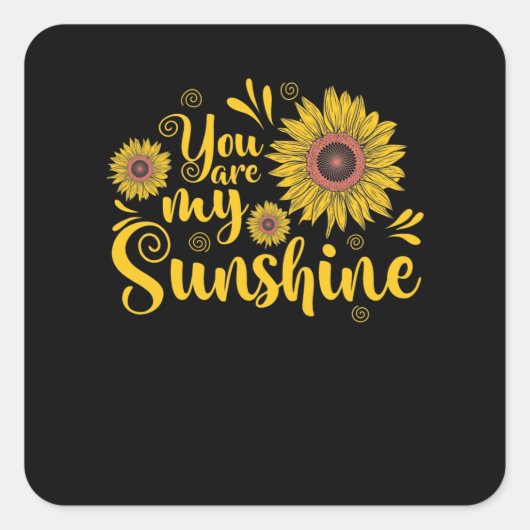 Sticker Carré You are My Sunshine Garten (Devant)