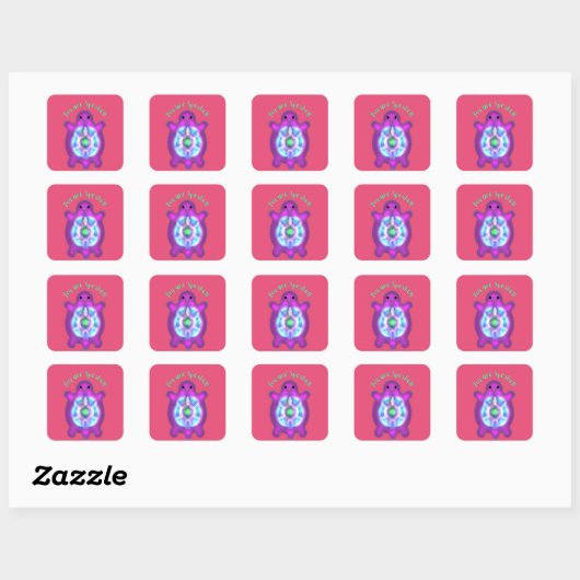 Sticker Carré You Are Speshell Turtle Personalized Gift  (Feuille)