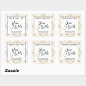 Sticker Carré You & Me Valentine's Day Candle Label (Feuille)