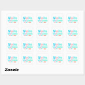 Sticker Carré You’re Welcome Glossy Pastel Ocean Text (Feuille)
