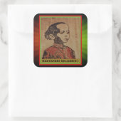 Sticker Carré Young Ras, Young Haile Selassie I, Jah Rastafari (Sac)