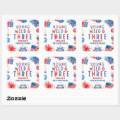Sticker Carré Young Wild et Three 4 juillet 3e anniversaire (Feuille)