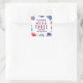 Sticker Carré Young Wild et Three 4 juillet 3e anniversaire (Sac)
