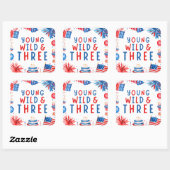 Sticker Carré Young Wild et Three 4 juillet 3e anniversaire (Feuille)