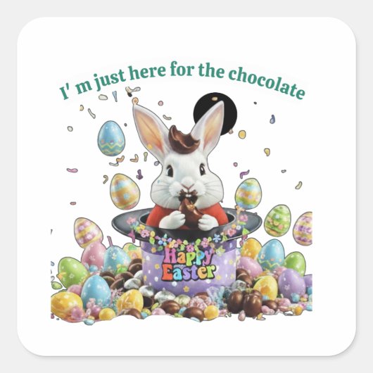 Sticker Carré Your Easter Basket need this (Devant)