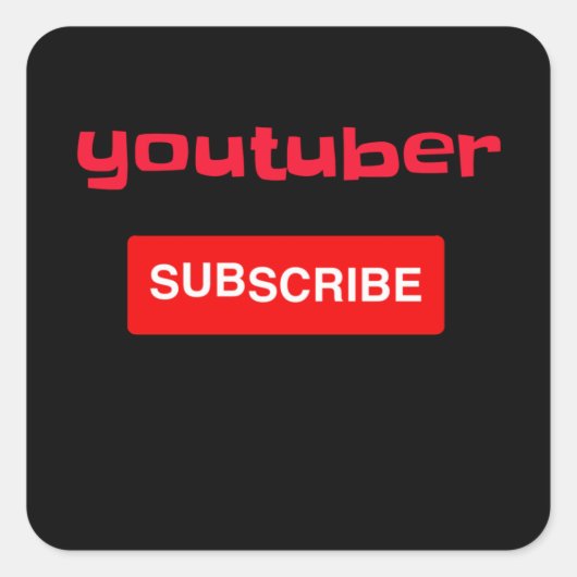 Sticker Carré Youtuber Gamer (Devant)