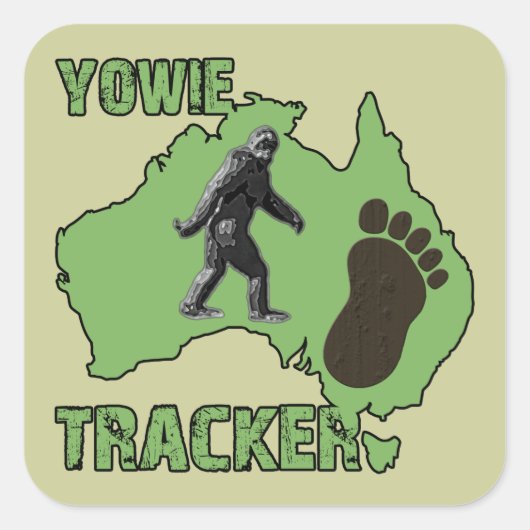Sticker Carré Yowie Tracker (Devant)