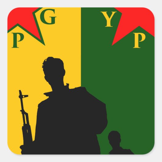 Sticker Carré ypg-ypj 2 (Devant)
