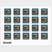 Sticker Carré YUCATAN Mexique (Feuille)