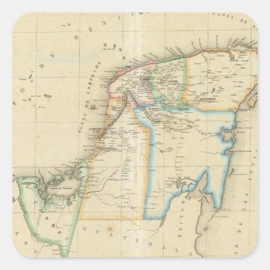 Sticker Carré Yucatan, Mexique (Devant)