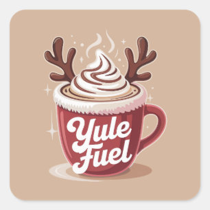 Sticker Carré Yule Fuel • Noël au cacao et café cosy