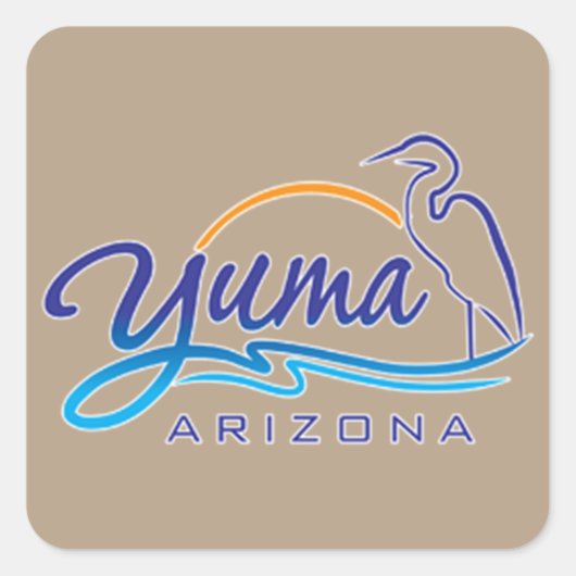 Sticker Carré Yuma, Arizona (Devant)