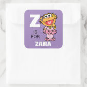 Sticker Carré Z est pour Zoe | Ajouter Votre Nom (Sac)
