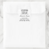 Sticker Carré Zam Zam Eau Nikah Mariage musulman Faveur (Sac)