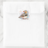 Sticker Carré Zebra Finch (Sac)