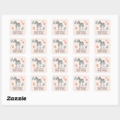 Sticker Carré Zebra Kids Bookplate (Feuille)