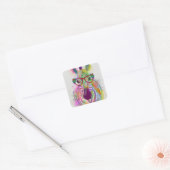 Sticker Carré Zebra Rainbow Splash (Enveloppe)