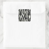 Sticker Carré Zebra Stripes, noir et blanc (Sac)