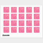 Sticker Carré Zebra Stripes Pink Orange Wild Animal Prince (Feuille)
