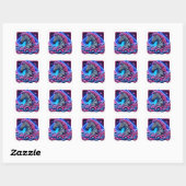 Sticker Carré Zèbre (Feuille)