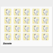 Sticker Carré Zèbre (Feuille)