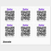 Sticker Carré Zelle QR Code de l'analyse de paiement pour payer  (Feuille)