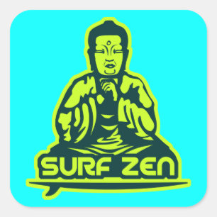 Sticker Carré Zen de surf