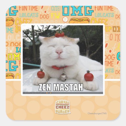 Sticker Carré Zen Mastah (Devant)
