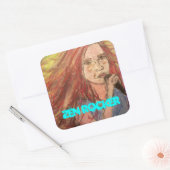 Sticker Carré Zen Rocker Girl (Enveloppe)