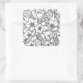 Sticker Carré Zendoodle Fleur (Sac)