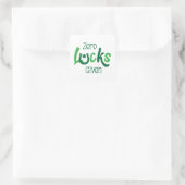 Sticker Carré Zéro chance donnée - Drôle Saint Patrick's Day (Sac)