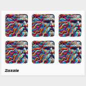 STICKER CARRÉ ZÉUS (Feuille)