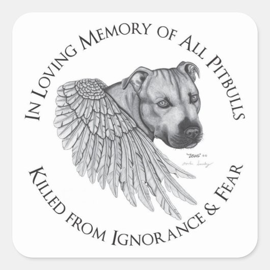 Sticker Carré Zeus angel (Devant)