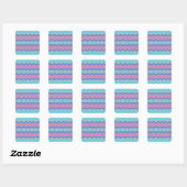 Sticker Carré ZigZag, des sommets vibrants (Feuille)