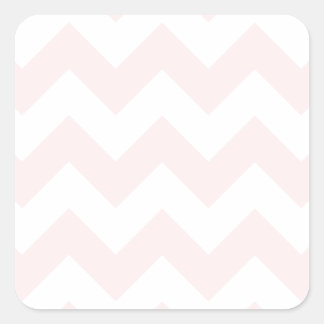 Sticker Carré Zigzag I - Blanc et rose pâle