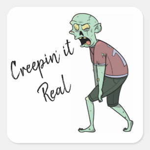 Sticker Carré Zombie