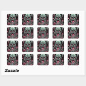 Sticker Carré Zombie Créations Sci-fi Horror Art (Feuille)