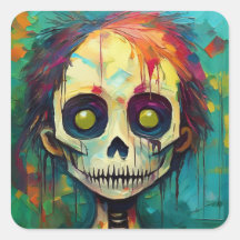 Zombie Doll with Yellow Eyes