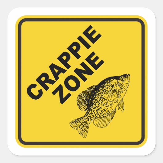 Sticker Carré Zone Crappie (Devant)