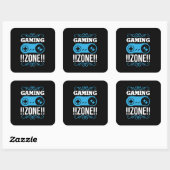 Sticker Carré Zone de jeu cadeau Gamer (Feuille)