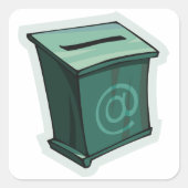 Sticker Carré Zone de vote verte (Devant)